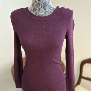 White House Black Market Plum Knit Top